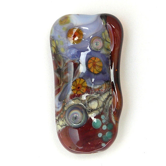 Maple Dream - Handmade Lampwork Focal Bead, Organic Style, by Sarah Hornik