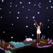 Stars Art, Magical, Nighttime, Girl Art Print - "Making Wishes" - Art Print 13x19