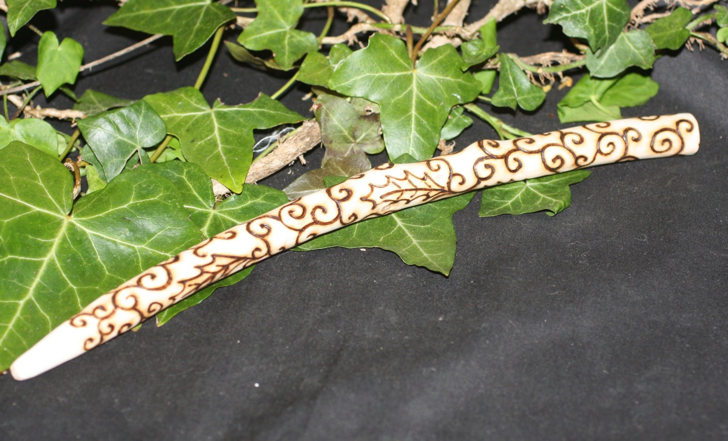 Holly  Spiral Wood Wand