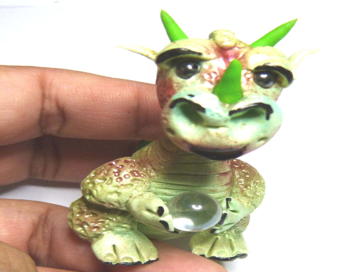 OOAK Polymer Clay Fantasy Miniature Art Dragon Handcrafted Original Art Sculpture ITEM PR027547