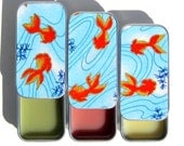 Kissa Lip Balm in Keepsake Gift Tin - Natural Handcrafted and Vegan Friendly. Choice of 3 Flavors. "Koi Pond"