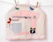 Birdy Bird  Felt Applique Pink Kitchen Aid Mixer Cover