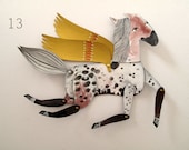 Pearl / Appaloosa Horse Articulated Decoration  / Hinged Beasts Series