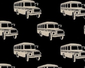 Etsuko Furuya FABRIC - Echino Nico - Bonnet Bus - Black