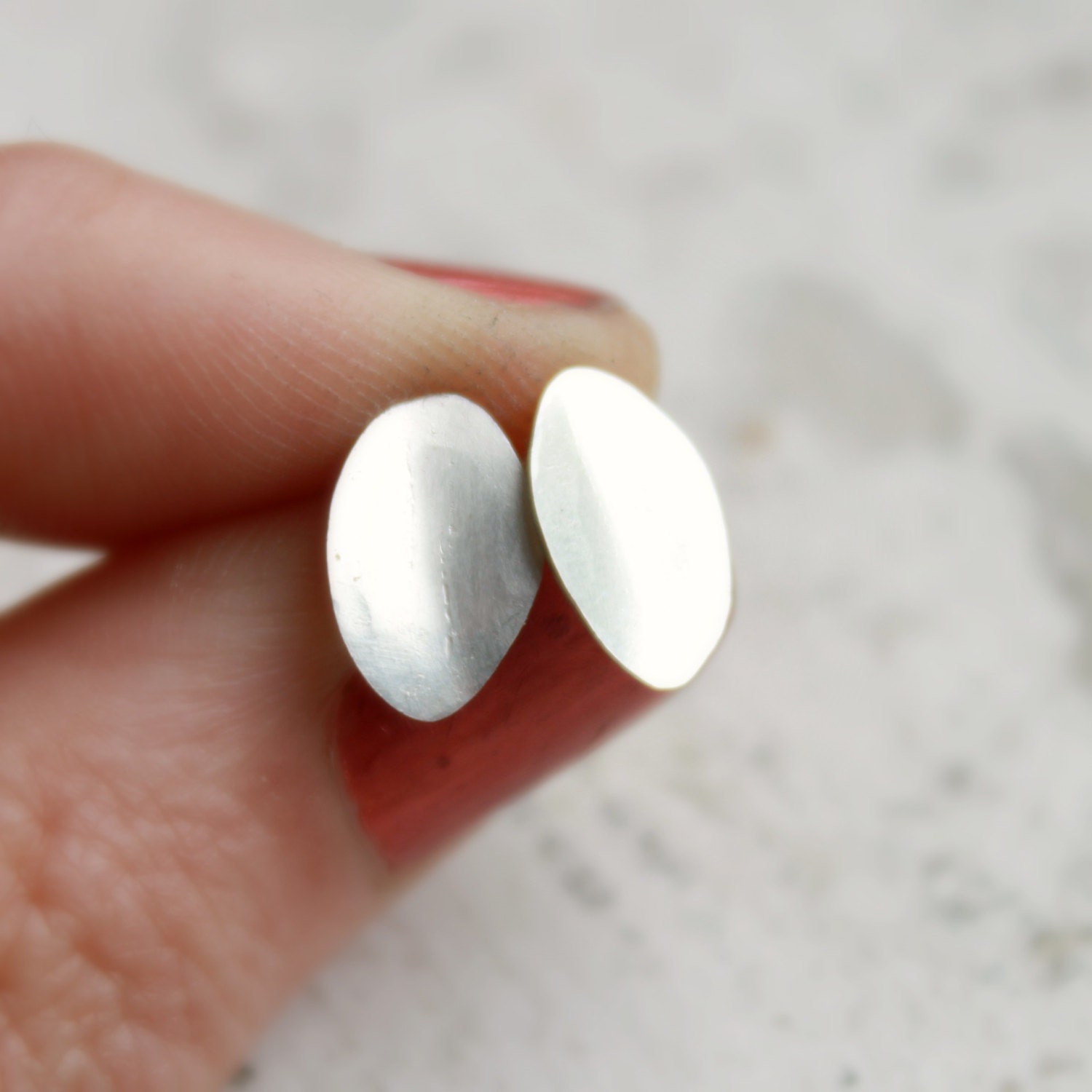 Petite Petal Studs   sterling silver studs   sterling silver earrings