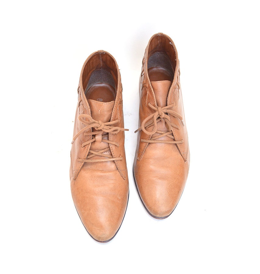 size 7 brown leather ankle boots