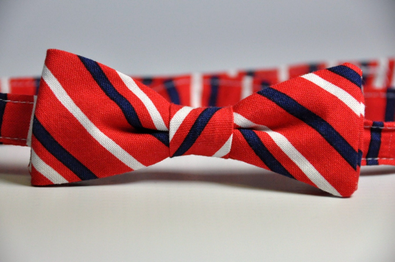 Red White and Blue Striped Bowtie for Boys Patriotic Kids  Bow Tie