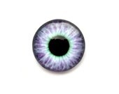 Handmade Glass Eye Cabochon, 20mm, Purple and Mint, Premium Quality: ATHENA