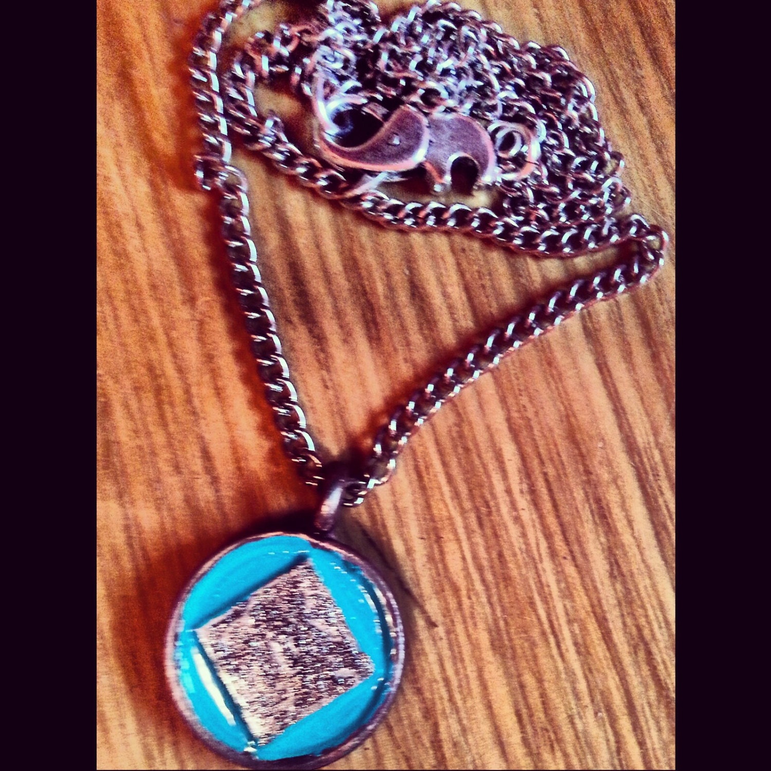 Turquoise and Silver Necklace NA Recovery 12 Step Narcotics Anonymous FrEe sHiP