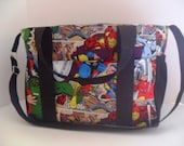 Extra Large Diaper bag Made of Marvel / Avengers Super Hero Fabric