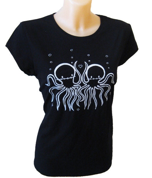 Zombie Octopus Squid Rocky t-shirt in black Climate Neutral