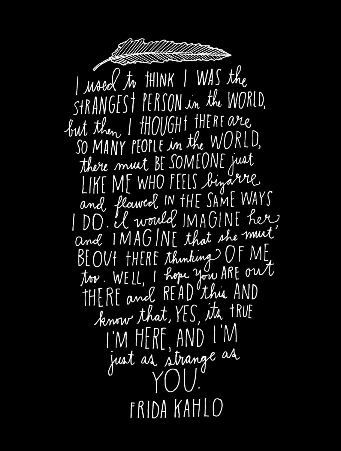 Frida Kahlo Quote - Large Size