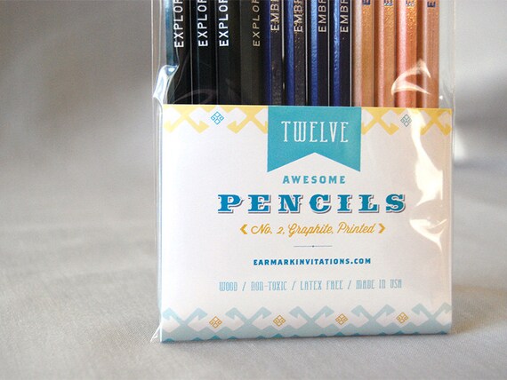 12 Road Trip Series Pencils. Let's Explore. Great Stocking Stuffer.