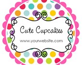 Colorful and Whimsical Polka Dot Personalized Stickers, Birthday, Address Labels, Hang Tag, Gift Tags, Party Favors, Seals  - Set of 12