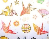 Japanese Stickers   Washi Paper   Origami Cranes (S108)