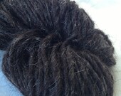 Midnight Train local Shetland alpaca natural black yarn  worsted weight 