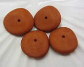 4 Vintage Baroque Faux Clay Nugget Spacer Beads AAA130