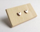 Rose Gold in 14K Solid Gold Chevron Studs