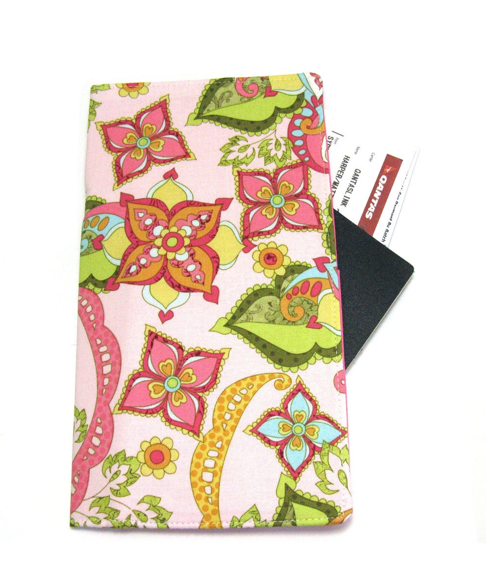 Pink Floral Mix Travel Wallet