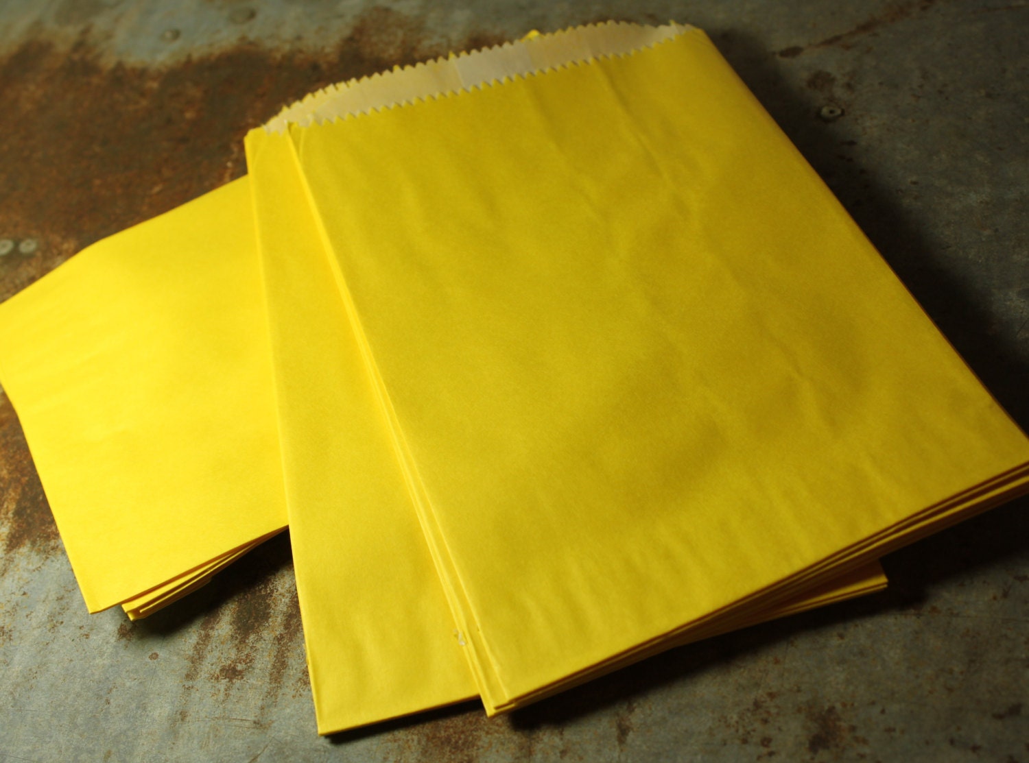 Bright Yellow Goody Bag --Party Favor, Paper Bag - Gift -- set of 20 -- 4 3/4 X 6 3/4 Il_570xn