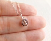 Abraham Lincoln Penny Jewelry Necklace in Sterling Silver, Real Tiny Coin, Brass Copper, Simple Everyday Wearable Jewelry, Gift for Her