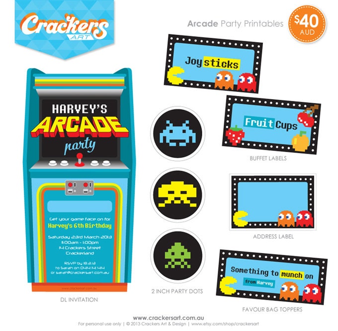 Arcade Party - BASIC Printable Package