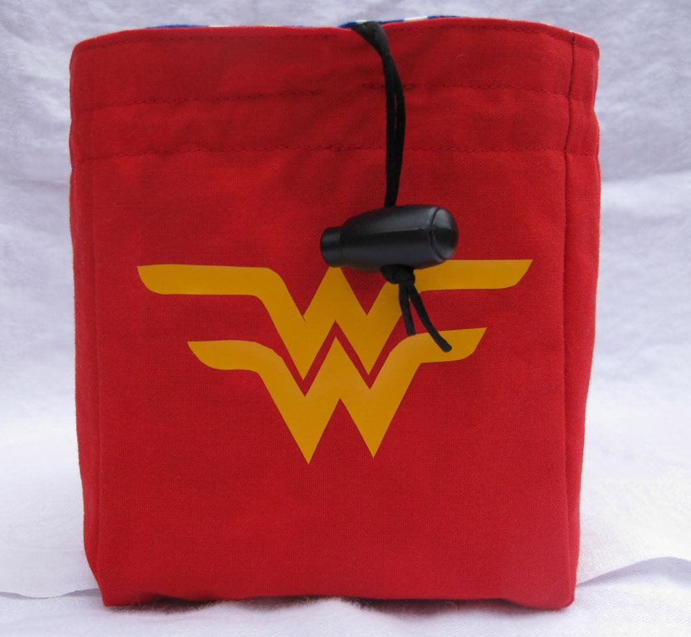 You're a Wonder, Woman square bottom dice bag