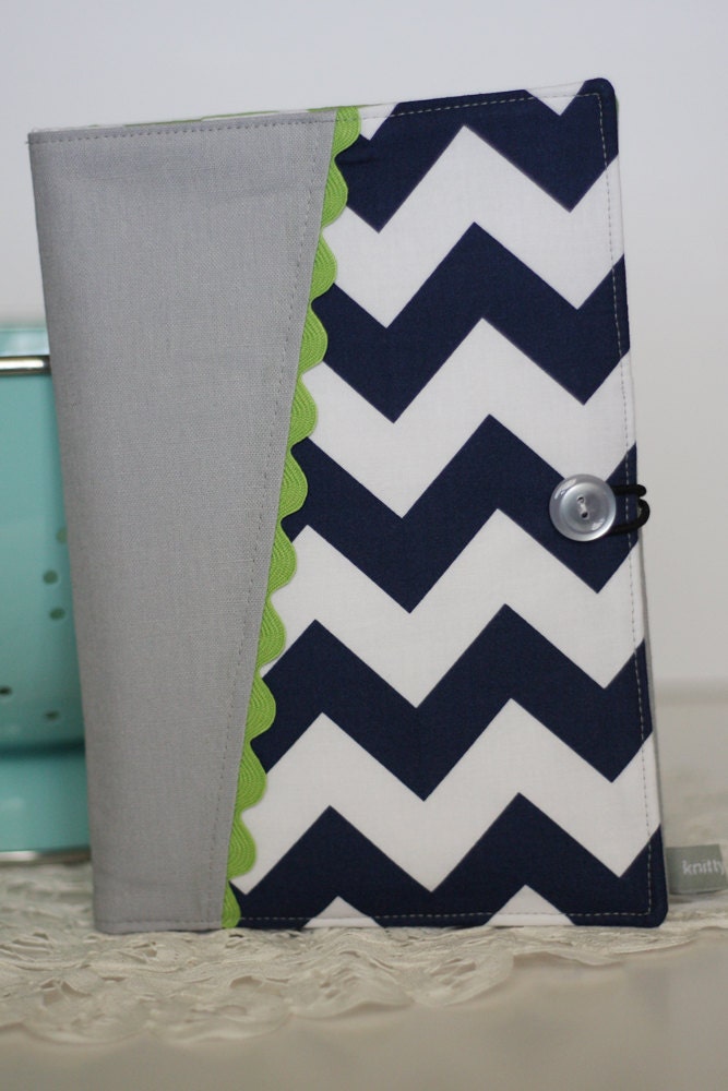 List Taker / Chevron & RicRac Covered Notebook (Ready to Ship)