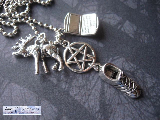 Supernatural Sam Winchester Mojo with a Moose, a Lost Shoe, and His Laptop