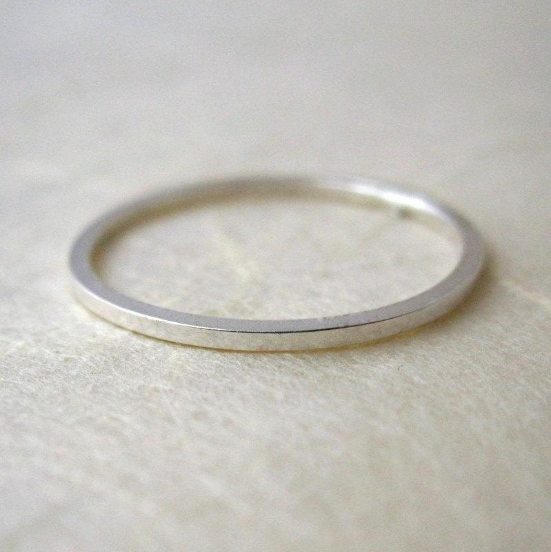 Square Silver Ring - sterling silver everyday ring, jewellery, handmade