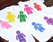 set of 9 LEGO Party favor birthday shirts