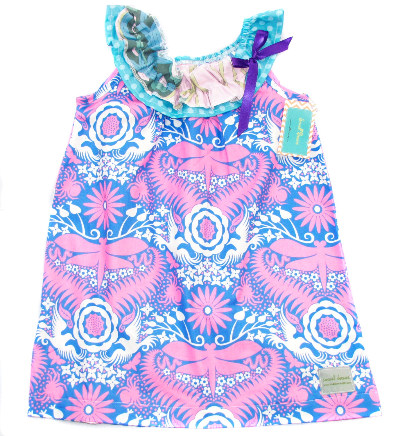 Orchid Ruffle neck dress size 5/6