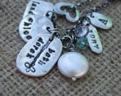 Rustic Silver Necklace Collection - Our Story, personalized jewelry, silver jewelry, silver necklace, handmade jewelry