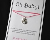 Baby Buggy Pink Wish Necklace - Buy 3 Items Get 1 FREE
