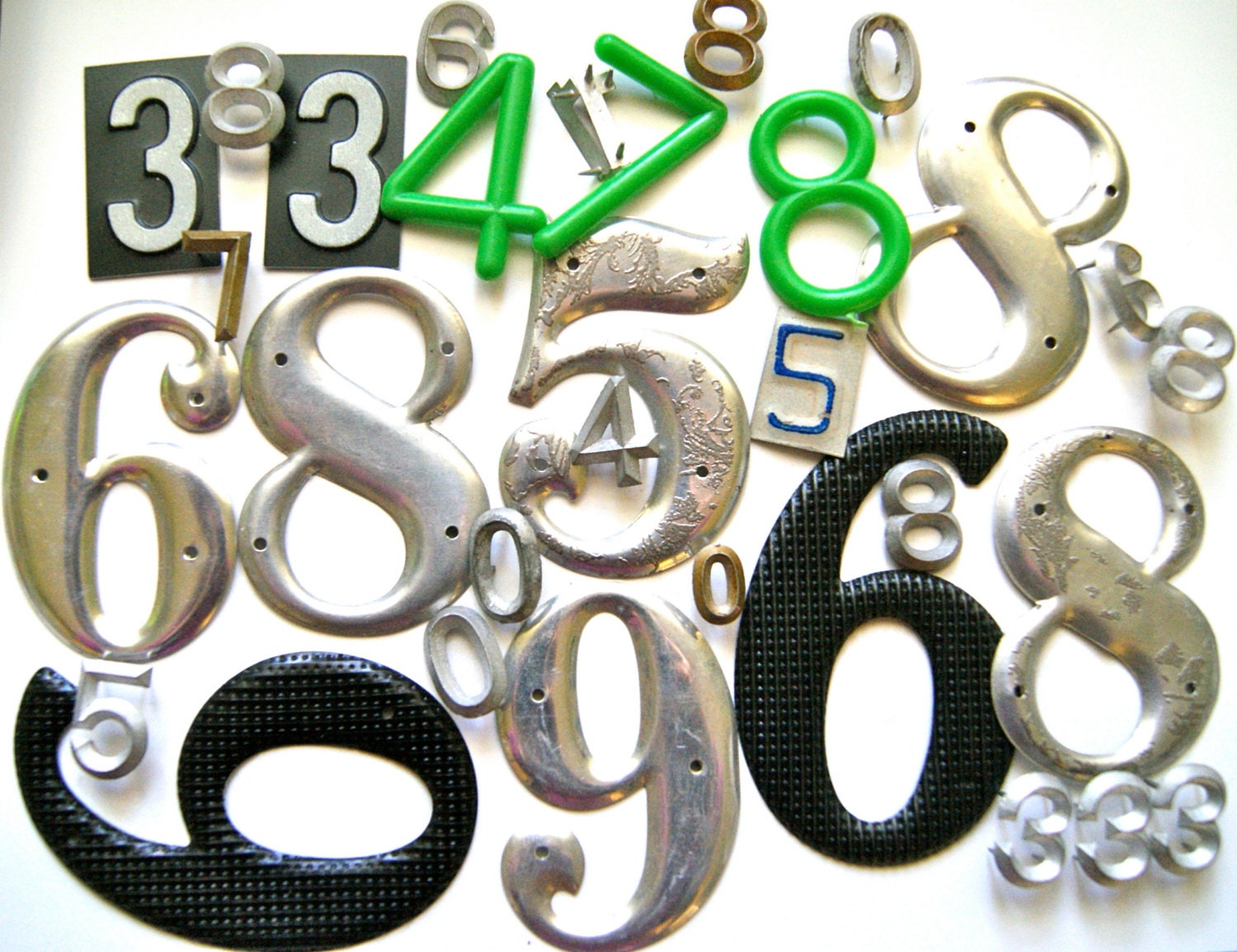 Artists JUNK DRAWER Lot  - 3 - Vintage NUMBERS for your Art
