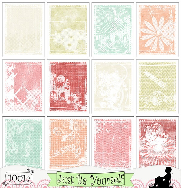 Instant Download Digital Art Journal or Scrapbook Papers - Set of 36 includes JPEGs and PDF (1001)