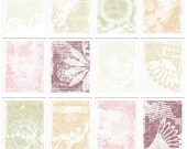 Instant Download Shabby Printable Digital Art Journal or Scrapbook Papers - Set of 36 - JPEGs and PDF (1002)