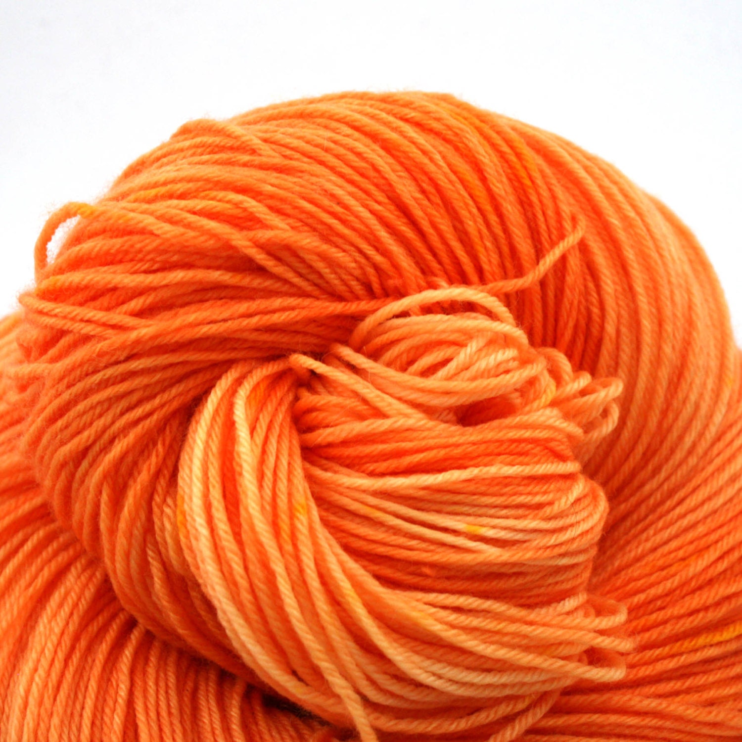 Hand Painted Merino Cashmere Sock Yarn 435 yds 100g Cantaloupe
