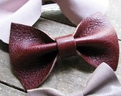 Second Hand Roses- Reclained Leather Bow