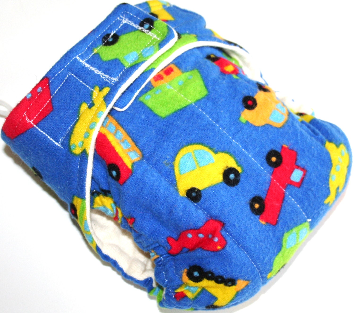 SALE: Blue Transportation Print Cloth Diaper