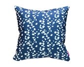 Printed Pillow Cover - 16x16in/40x40cm - KATSURA - Navy