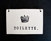 toilette plaque.