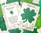 100 Lucky Clover Wedding Favors - Plantable Flower Seed Paper