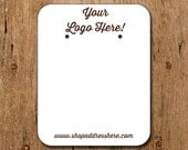 Customized Earring Cards with Your Logo Image Necklace Price Tags Hang Tags Thank You Hair Clips Product