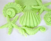 Sea Shell Soap - The Beach House Soap Set In Green - Gift Set