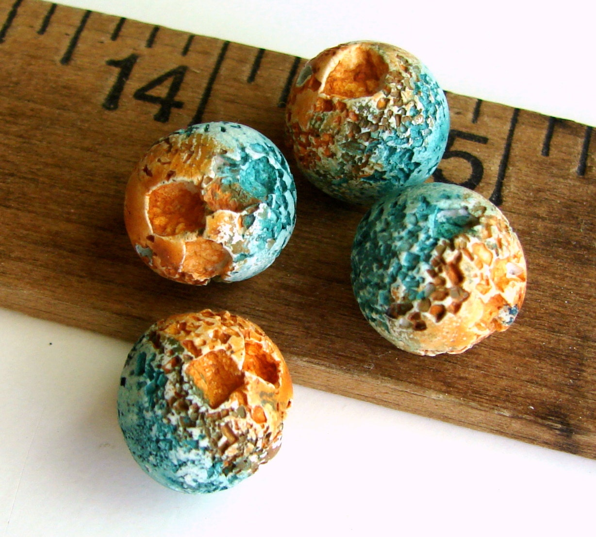 RESERVED LISTING - Handmade Polymer Clay Erosion Beads