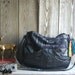 TUNDRA /// black leather bag with black and grey navajo southwestern fabric