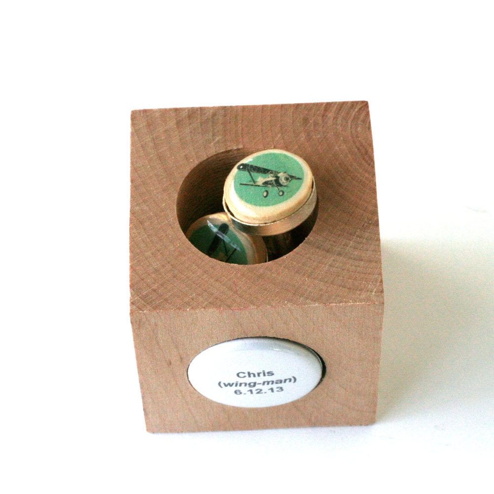Wing Man Cufflinks, Groomsmen Cufflinks, Wedding Cufflinks, Airplane Cufflinks, Cork Cufflinks, Recycled Cufflinks