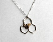Mini Sterling Silver Honeycomb Necklace by Rachel Pfeffer