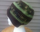 Funky Fall Cloche - Ready to Wear - Camouflage, Brown and Green